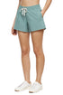 Cassidy Woven Short, alternate angle view, showing visible design features and texture of the soft knit fabric.. 