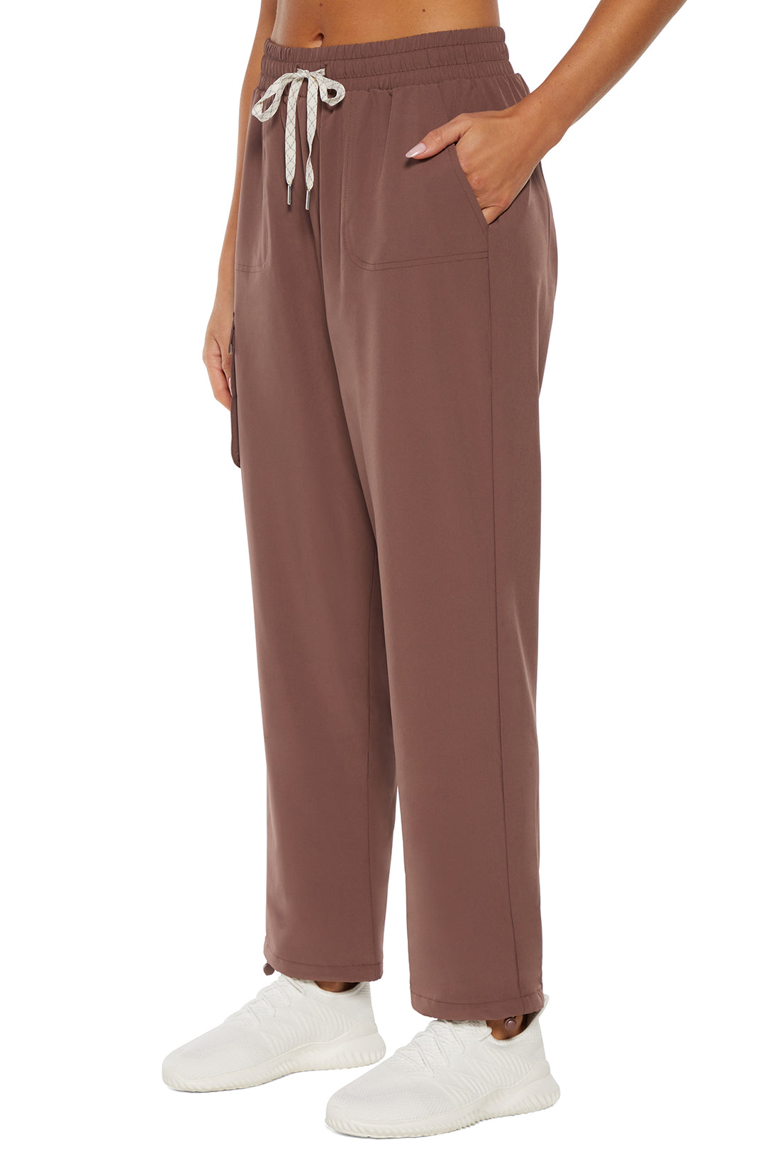 Eve Lined Pant, front view, showing visible design features and texture of the durable stretch fabric..