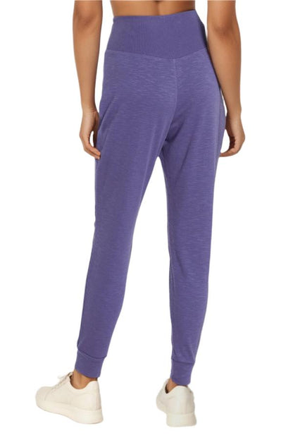 Jenny Jogger, alternate angle view, showing visible design features and texture of the soft knit fabric.. 