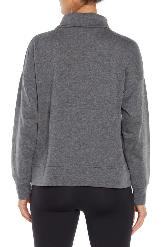 Alana Pullover, alternate angle view, showing visible design features and texture of the soft knit fabric.. 