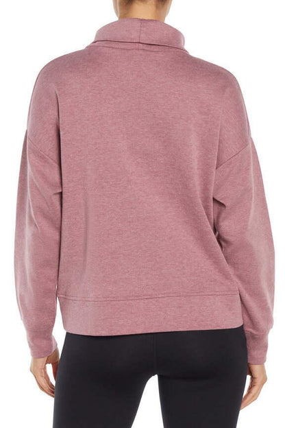 Alana Pullover, alternate angle view, showing visible design features and texture of the soft knit fabric.. 