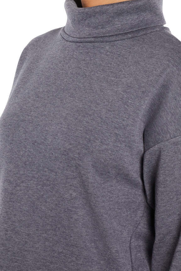 Alana Pullover, alternate angle view, showing visible design features and texture of the soft knit fabric.. 