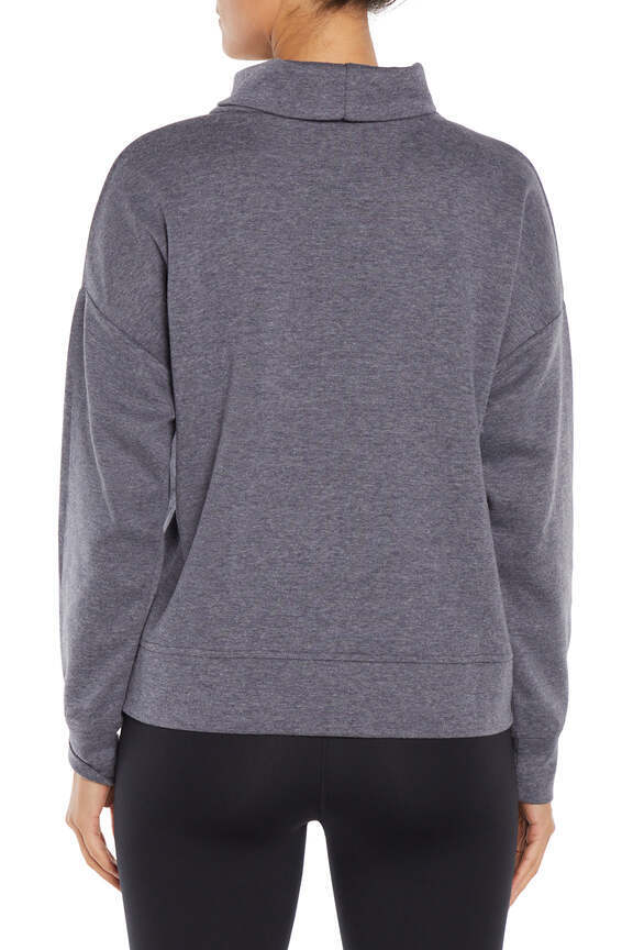 Alana Pullover, alternate angle view, showing visible design features and texture of the soft knit fabric.. 