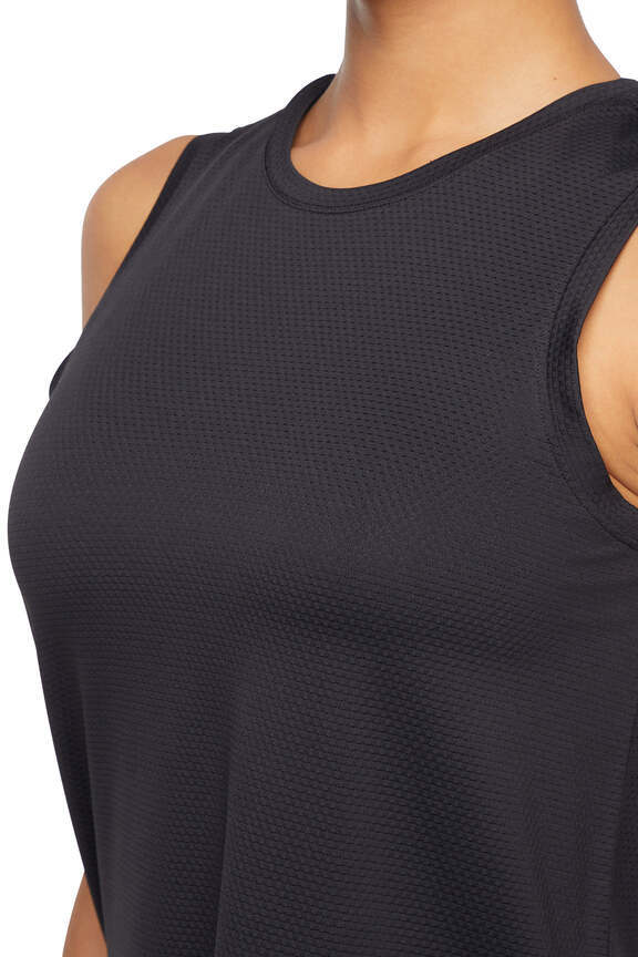Lily Tank, alternate angle view, showing visible design features and texture of the soft knit fabric.. 