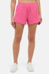 Victoria Short - Pink Flambe, front view, showing visible design features and texture of the soft knit fabric.