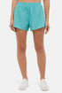 Victoria Short - Agate Green, front view, showing visible design features and texture of the soft knit fabric.