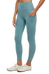 Kira Side Pocket Ankle Legging - Arctic, front view, showing visible design features and texture of the stretch knit fabric.