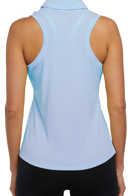 Tanisha Tank, alternate angle view, showing visible design features and texture of the soft knit fabric.. 