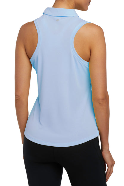 Tanisha Tank, alternate angle view, showing visible design features and texture of the soft knit fabric.. 