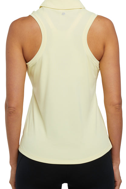 Tanisha Tank, alternate angle view, showing visible design features and texture of the soft knit fabric.. 