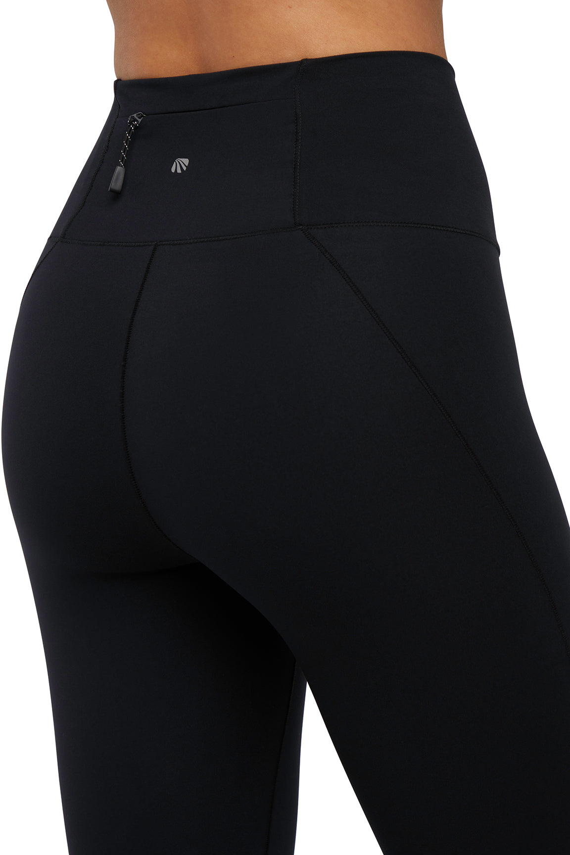 Valorie Pedal Capri, alternate angle view, showing visible design features and texture of the soft knit fabric.. 