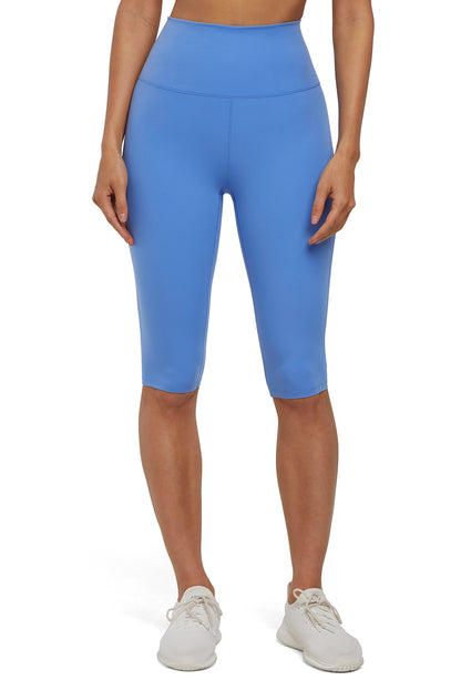 Valorie Pedal Capri, alternate angle view, showing visible design features and texture of the soft knit fabric.. 