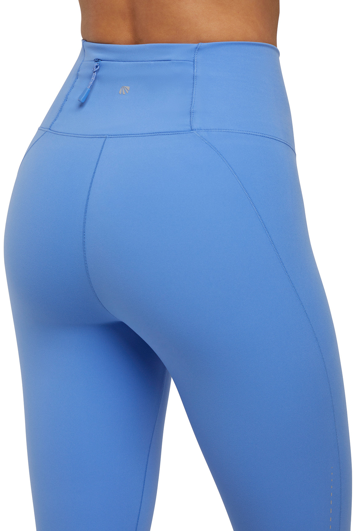 Valorie Pedal Capri, side view showing pocket placement, showing visible design features and texture of the soft knit fabric.. 