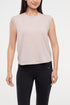 Leona Short Sleeve Top, alternate angle view, showing visible design features and texture of the soft knit fabric.. 
