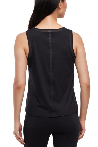 Larissa Tank, alternate angle view, showing visible design features and texture of the soft knit fabric.. 
