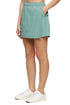 Amelia Skort, front view, showing visible design features and texture of the soft knit fabric.. 