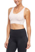 Addie Seamless Sports Bra, front view, showing visible design features and texture of the soft knit fabric.. 