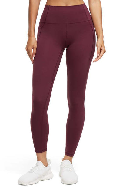 Kate Side Pocket Legging, alternate angle view, showing visible design features and texture of the stretch knit fabric.. 