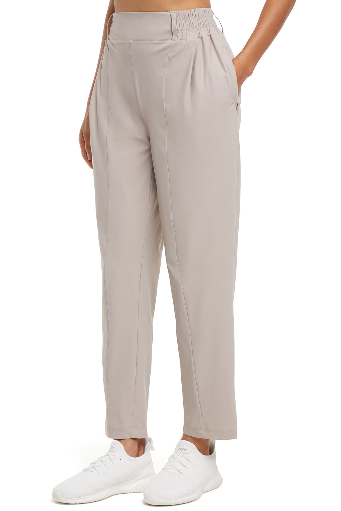 Nori Tapered Pant, alternate angle view, showing visible design features and texture of the durable stretch fabric.. 