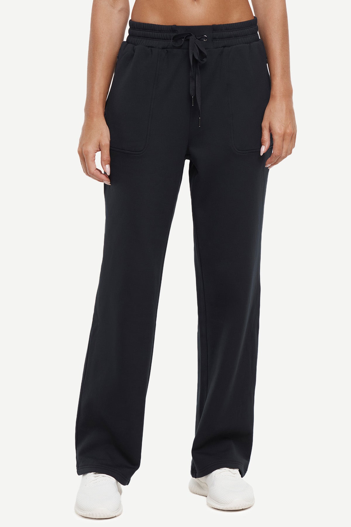 Mia Pant, side view showing pocket placement, showing visible design features and texture of the durable stretch fabric.. 