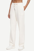 Mia Pant, alternate angle view, showing visible design features and texture of the durable stretch fabric.. #color_egret