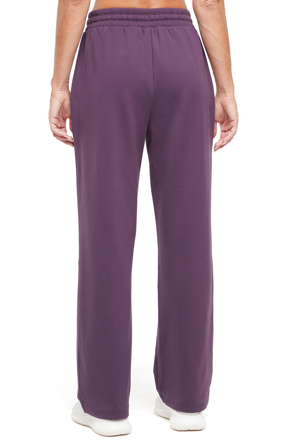 Mia Pant, alternate angle view, showing visible design features and texture of the durable stretch fabric.. #color_plum-perfect