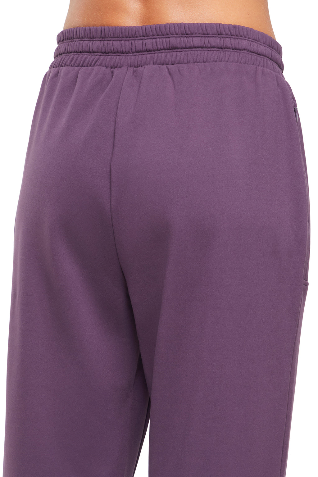 Mia Pant, alternate angle view, showing visible design features and texture of the durable stretch fabric.. #color_plum-perfect