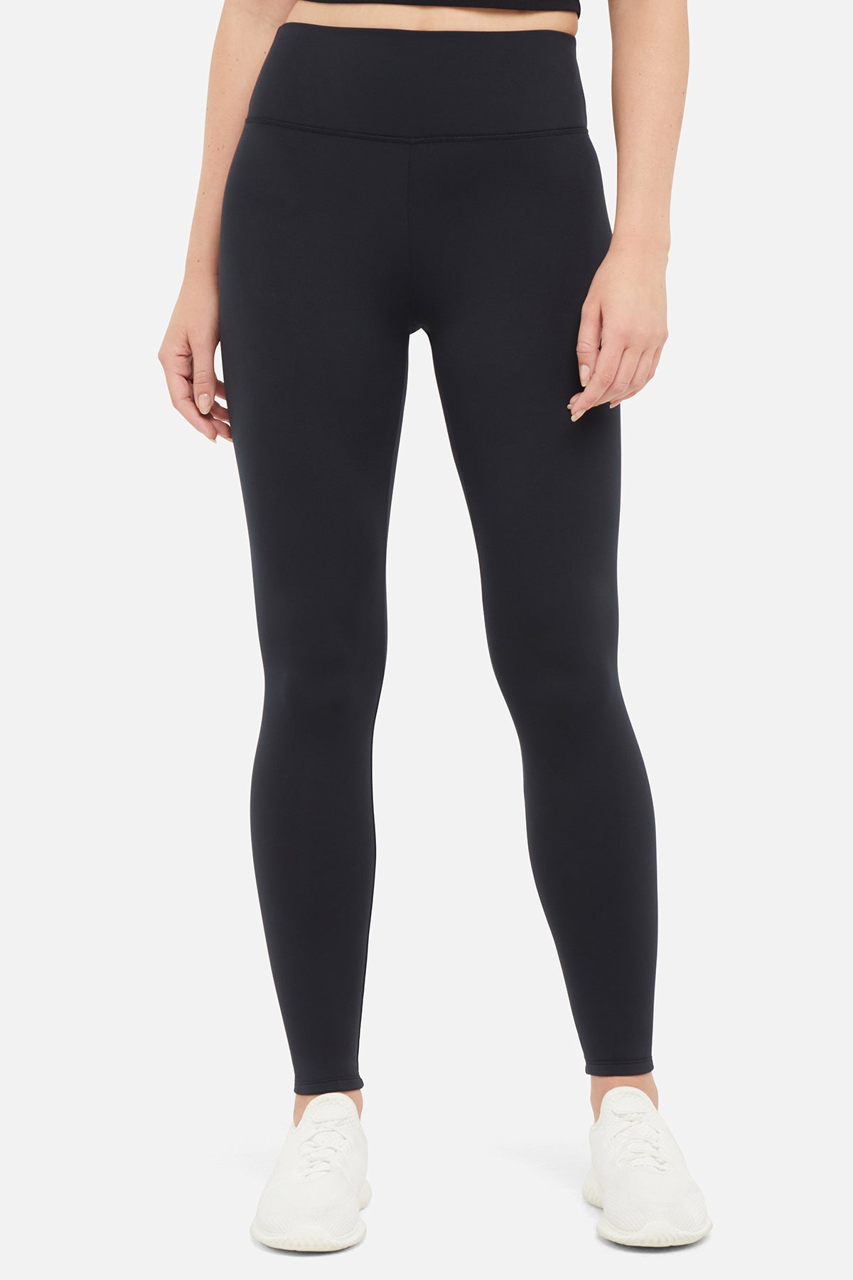 Audrie Legging, alternate angle view, showing visible design features and texture of the stretch knit fabric.. 