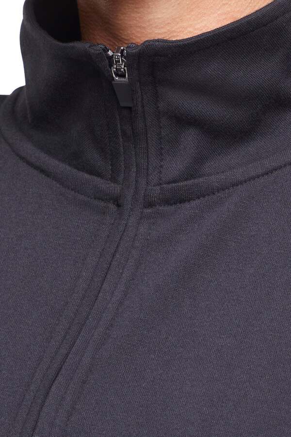 Lyla 1/2 Zip Pullover, alternate angle view, showing visible design features and texture of the soft knit fabric.. 