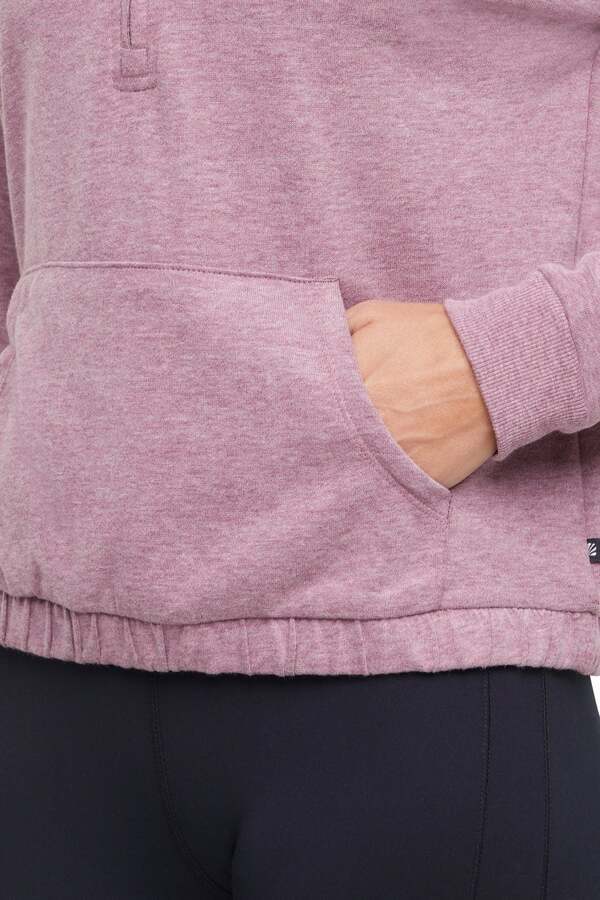 Lyla 1/2 Zip Pullover, alternate angle view, showing visible design features and texture of the soft knit fabric.. 