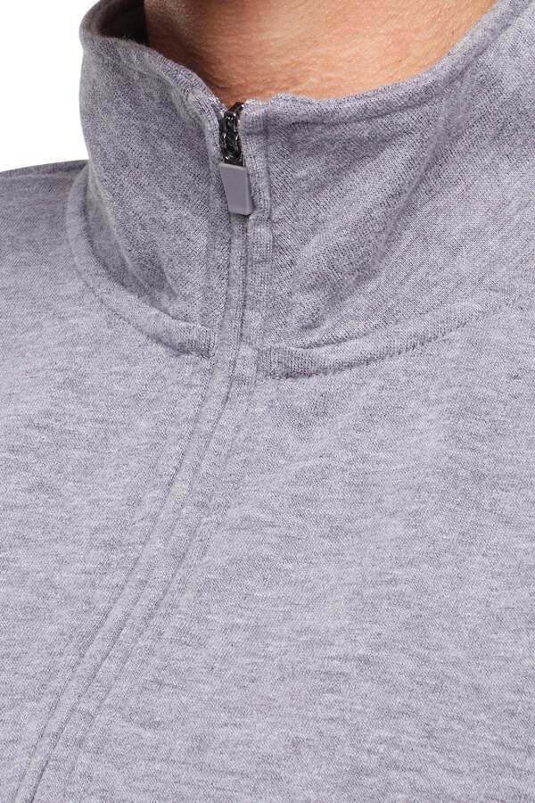 Lyla 1/2 Zip Pullover, back view, showing visible design features and texture of the soft knit fabric.. 
