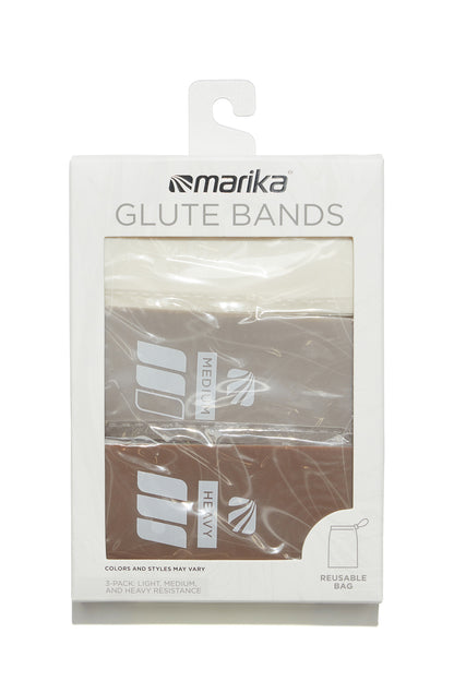 3 Pack Rubber Glute Band Set - Atmosphere, side view showing pocket placement, showing visible design features and texture of the soft knit fabric.. 