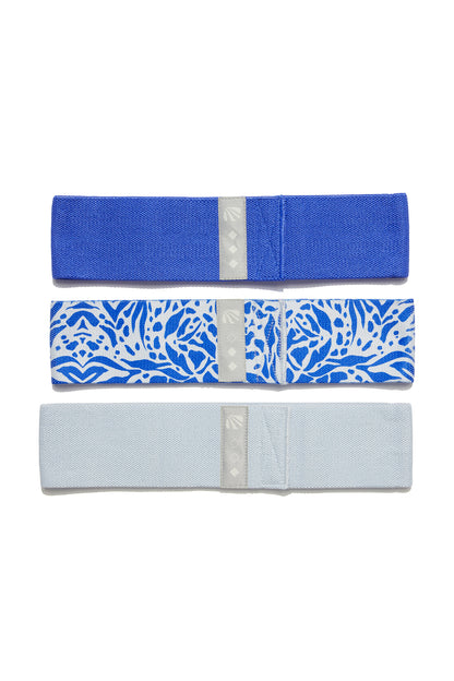 3 Pack Glute Band Set - Arctic Ice, front view, showing visible design features and texture of the soft knit fabric.. 