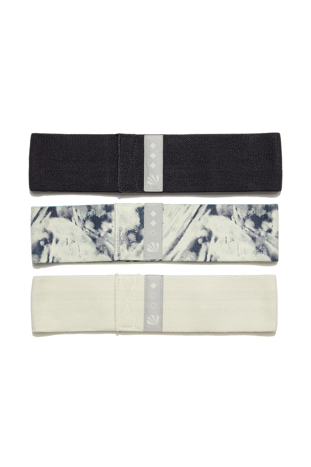 3 Pack Glute Band Set - Vanilla Ice, front view, showing visible design features and texture of the soft knit fabric.. #color_vanilla-ice-vanilla-painters-phantom