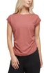 Zoey Short Sleeve Top, alternate angle view, showing visible design features and texture of the soft knit fabric.. 
