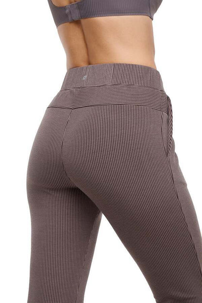 Paige Bootcut Pant, alternate angle view, showing visible design features and texture of the durable stretch fabric.. 