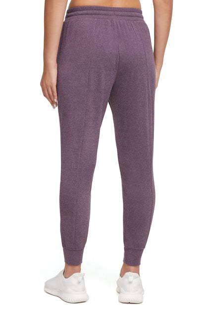 Riley Jogger, alternate angle view, showing visible design features and texture of the soft knit fabric.. 