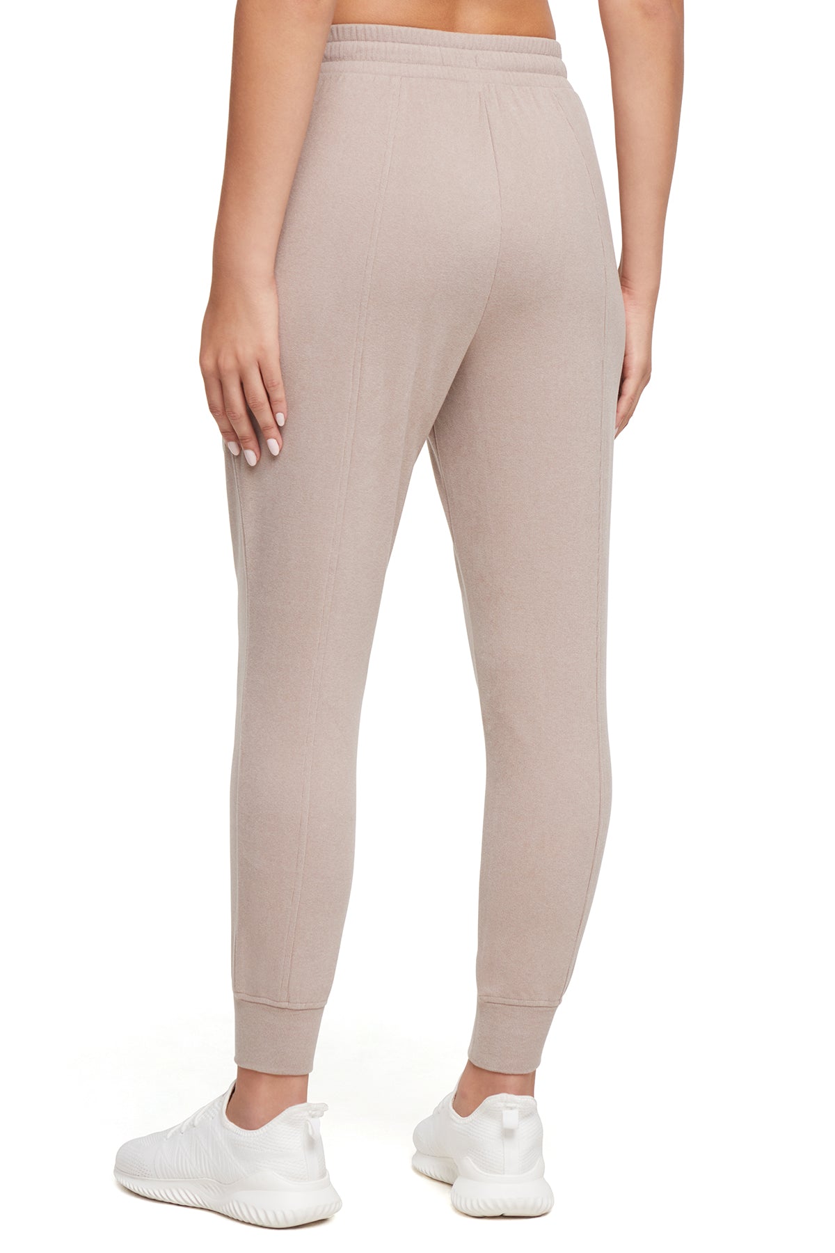 Riley Jogger, alternate angle view, showing visible design features and texture of the soft knit fabric.. 