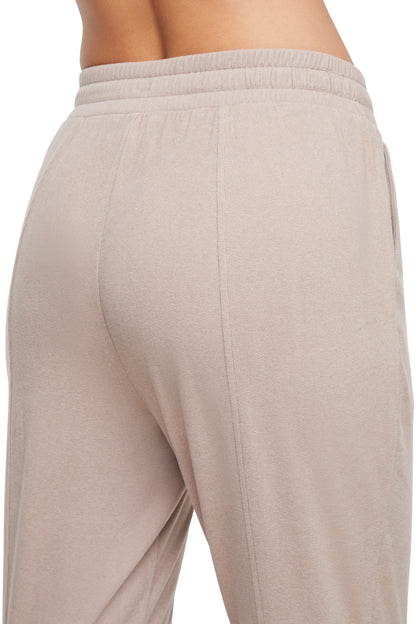 Riley Jogger, alternate angle view, showing visible design features and texture of the soft knit fabric.. 