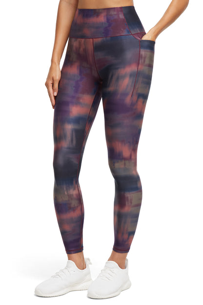 Kelly Side Pocket Legging, alternate angle view, showing visible design features and texture of the stretch knit fabric.. 