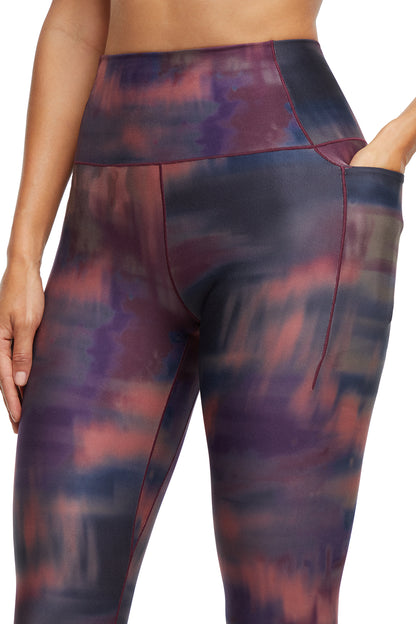 Kelly Side Pocket Legging, alternate angle view, showing visible design features and texture of the stretch knit fabric.. 