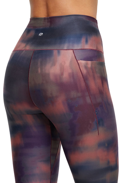 Kelly Side Pocket Legging, alternate angle view, showing visible design features and texture of the stretch knit fabric.. 