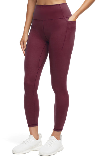 Kelly Side Pocket Legging, alternate angle view, showing visible design features and texture of the stretch knit fabric.. 