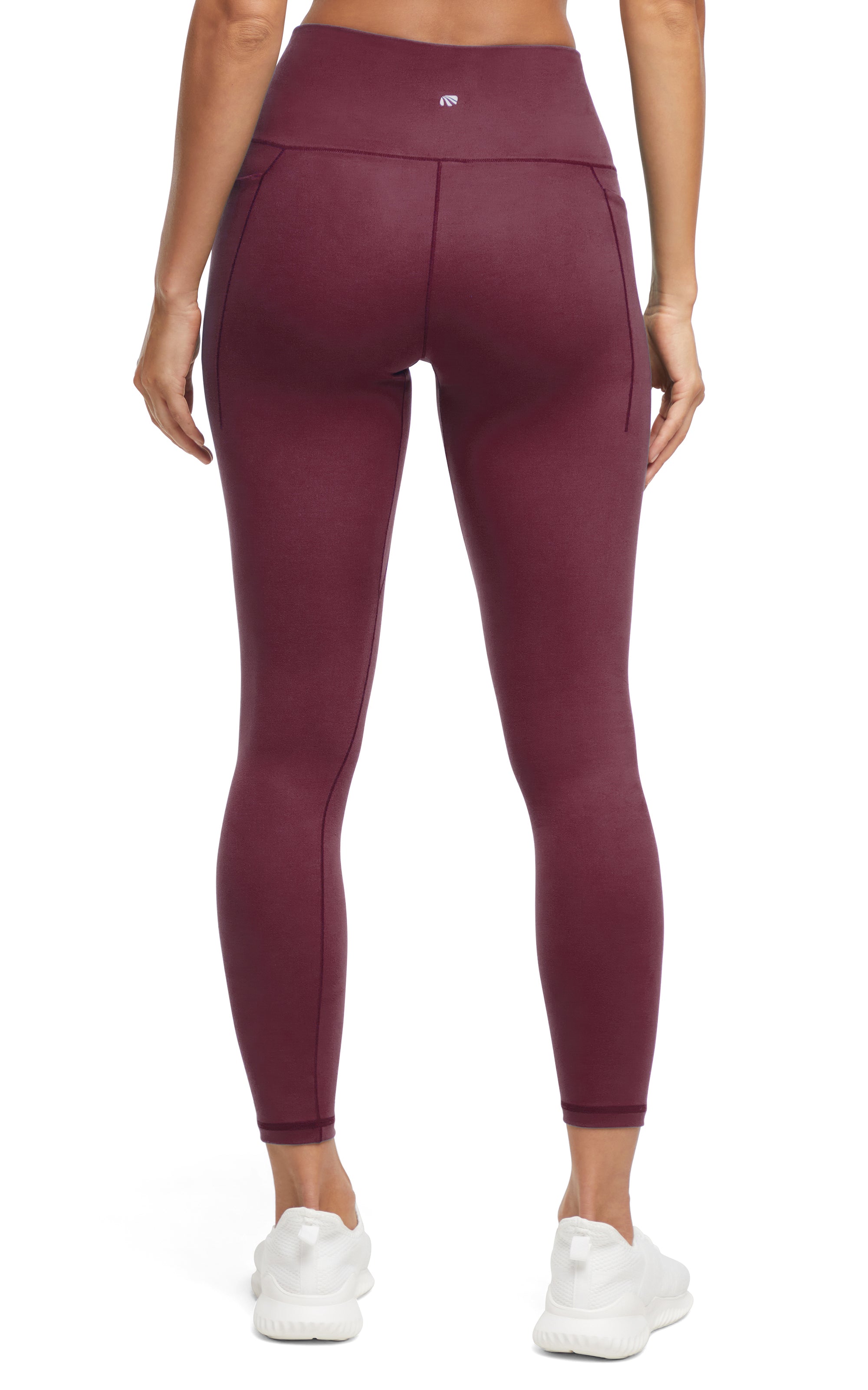 Kelly Side Pocket Legging, alternate angle view, showing visible design features and texture of the stretch knit fabric.. 