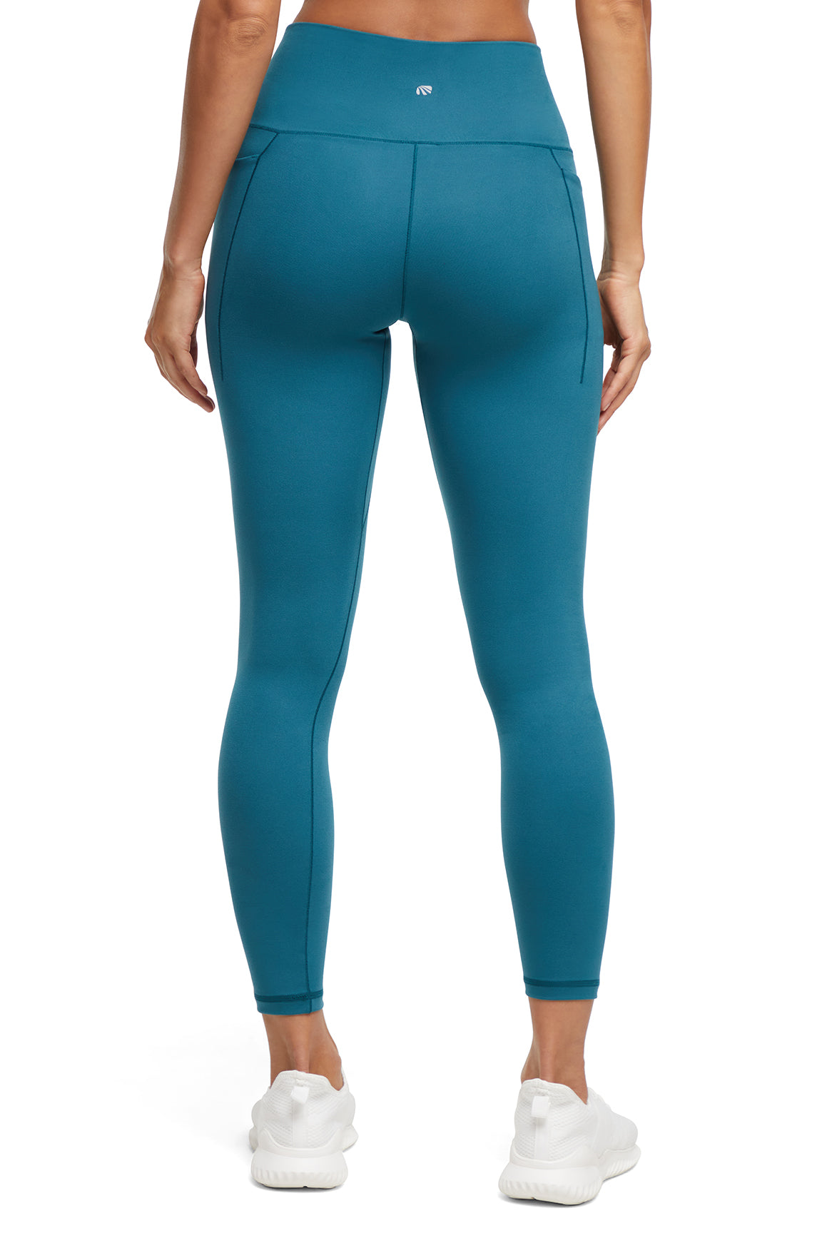 Kelly Side Pocket Legging, alternate angle view, showing visible design features and texture of the stretch knit fabric.. 