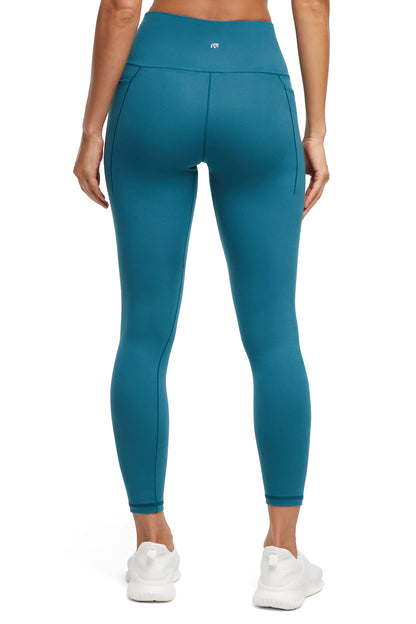 Kelly Side Pocket Legging, alternate angle view, showing visible design features and texture of the stretch knit fabric.. 