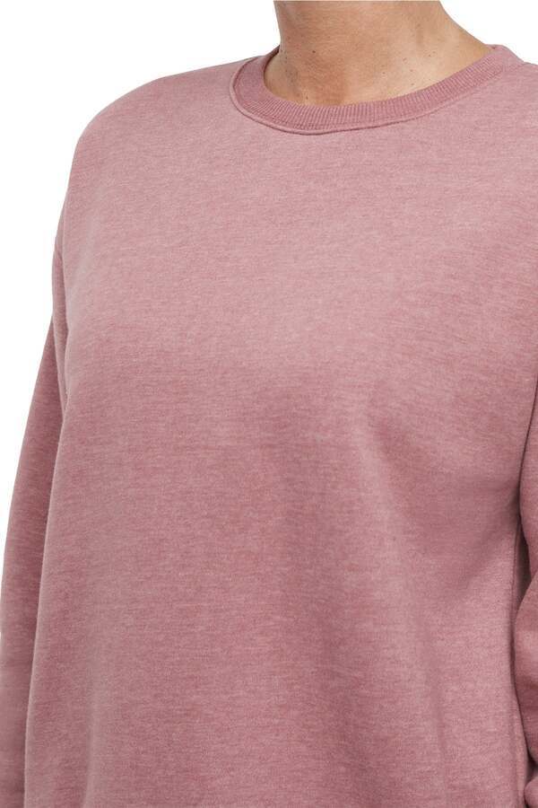 Camila Pullover, alternate angle view, showing visible design features and texture of the soft knit fabric.. #color_heather-crushed-berry