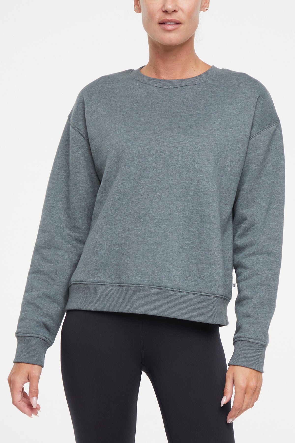 Camila Pullover, alternate angle view, showing visible design features and texture of the soft knit fabric.. 