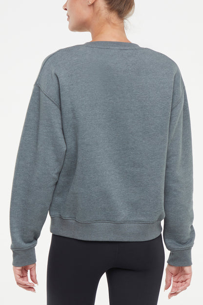 Camila Pullover, alternate angle view, showing visible design features and texture of the soft knit fabric.. 