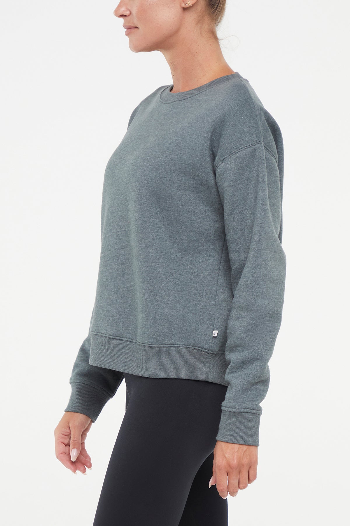 Camila Pullover, alternate angle view, showing visible design features and texture of the soft knit fabric.. 
